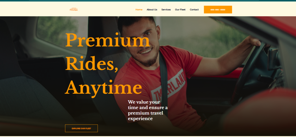 Modern car dealership website design with luxury vehicle showcase