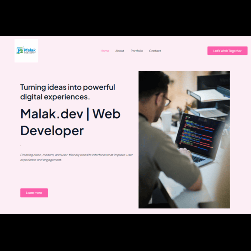 Modern web design and development showcase
