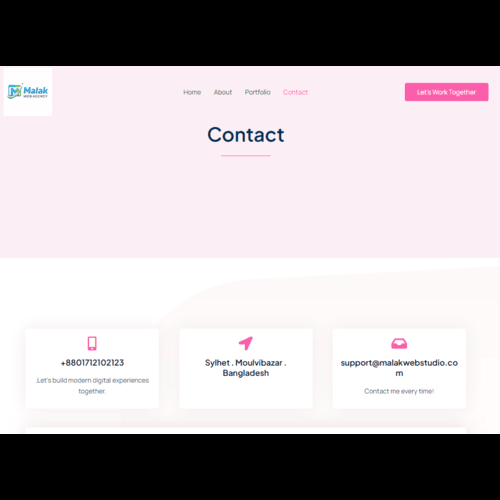 Contact us section with modern communication and support interface