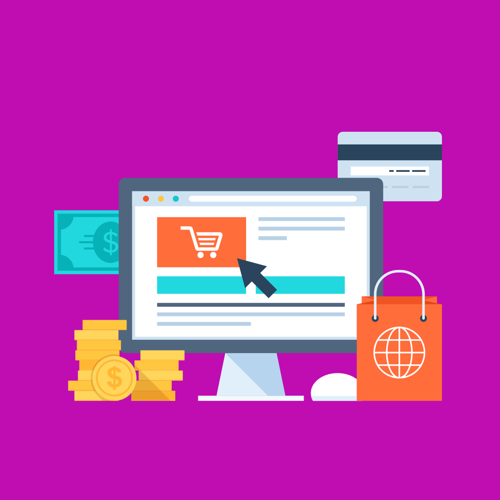 E-commerce website design preview on laptop screen