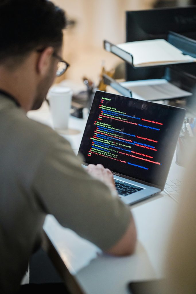 Professional Web Designer Working on Modern Portfolio Website