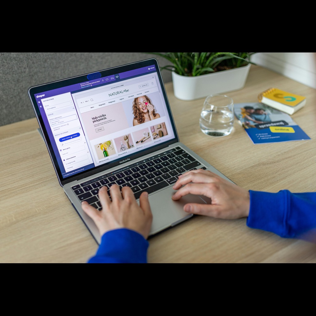 Modern website design preview on laptop screen