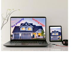 Modern real estate landing page showcasing premium properties and lead generation design.